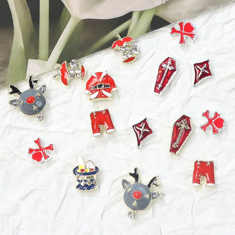 5 шт., новогодние украшения для ногтей, 2023