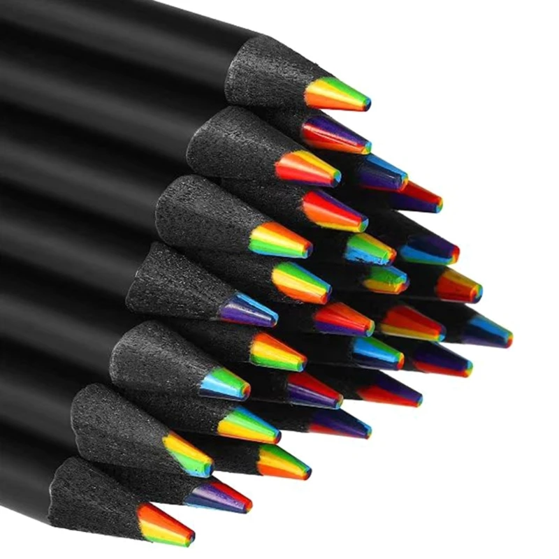 

Rainbow Colored Pencils,Rainbow Pencils Assorted Colors for Drawing Coloring Sketching Pen Drawing Stationery,Kids Gifts K1KF