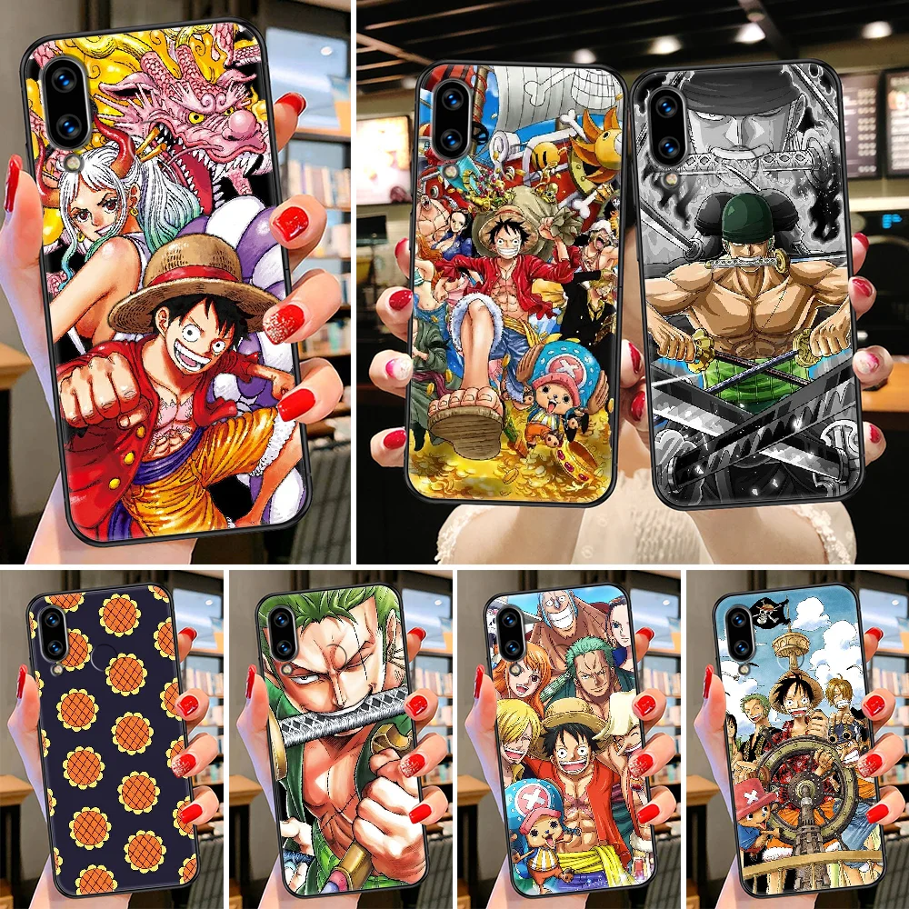 

Аниме One Piece Monkey D. Чехол для телефона Luffy для Huawei Honor 6 7 8 9 10 10i 20 A C X Lite Pro Play, черный роскошный силиконовый чехол
