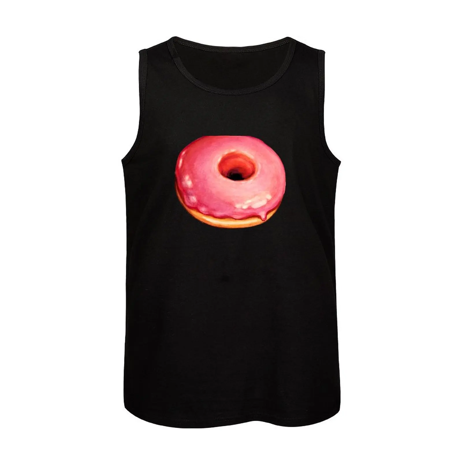 Футболка мужская с принтом клубники и пончика хлопковая майка простая футболка