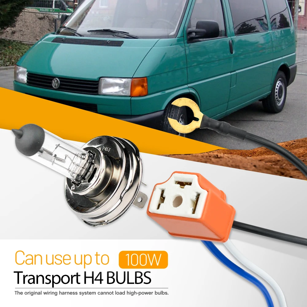 

Высокояркая 14AWG релейная проводка, освещение для внедорожников VW Transporter T3 T4 Golf jetta polo Lupo