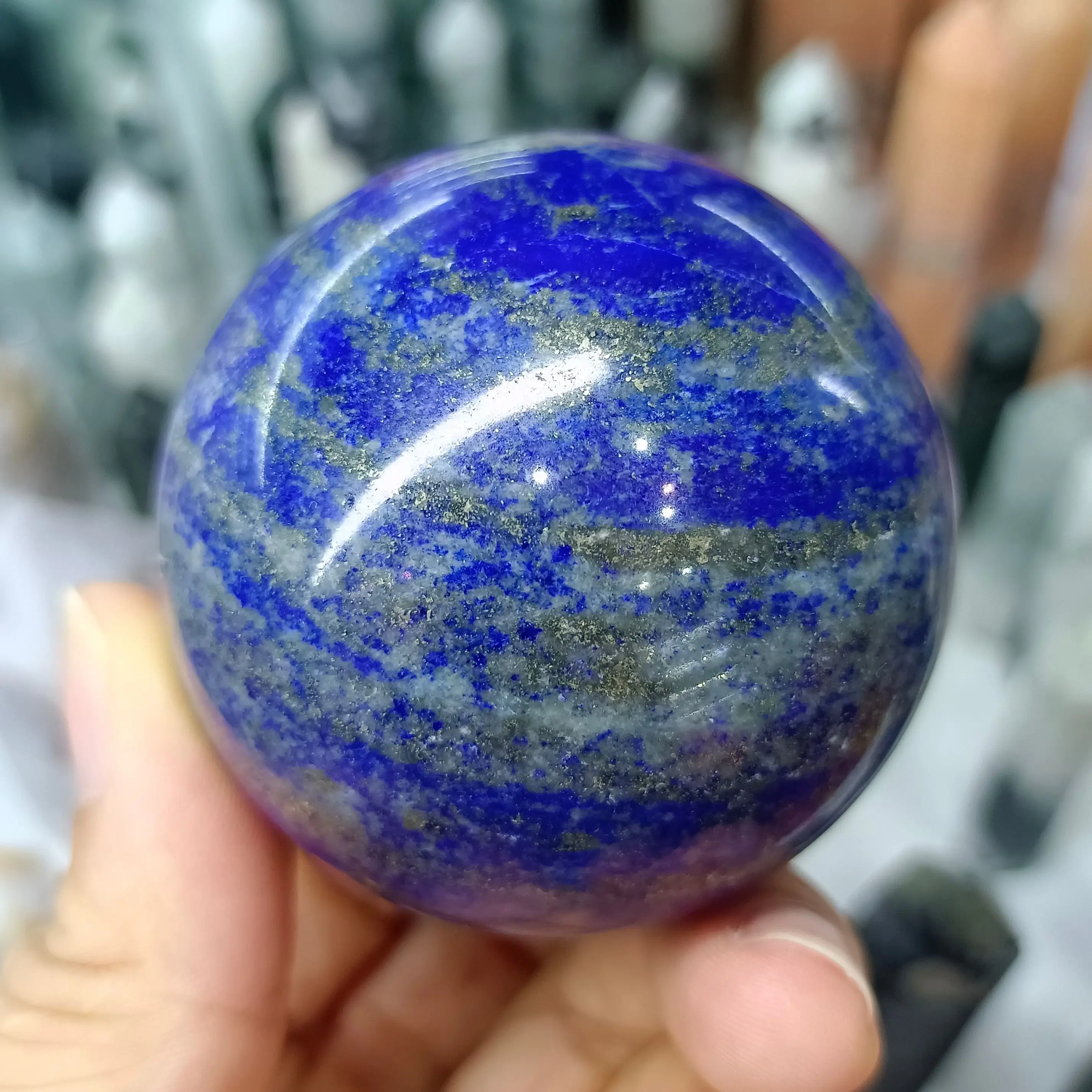 

Шар из натурального голубого золота, Хрустальный энергетический подарок для украшения дома и офиса