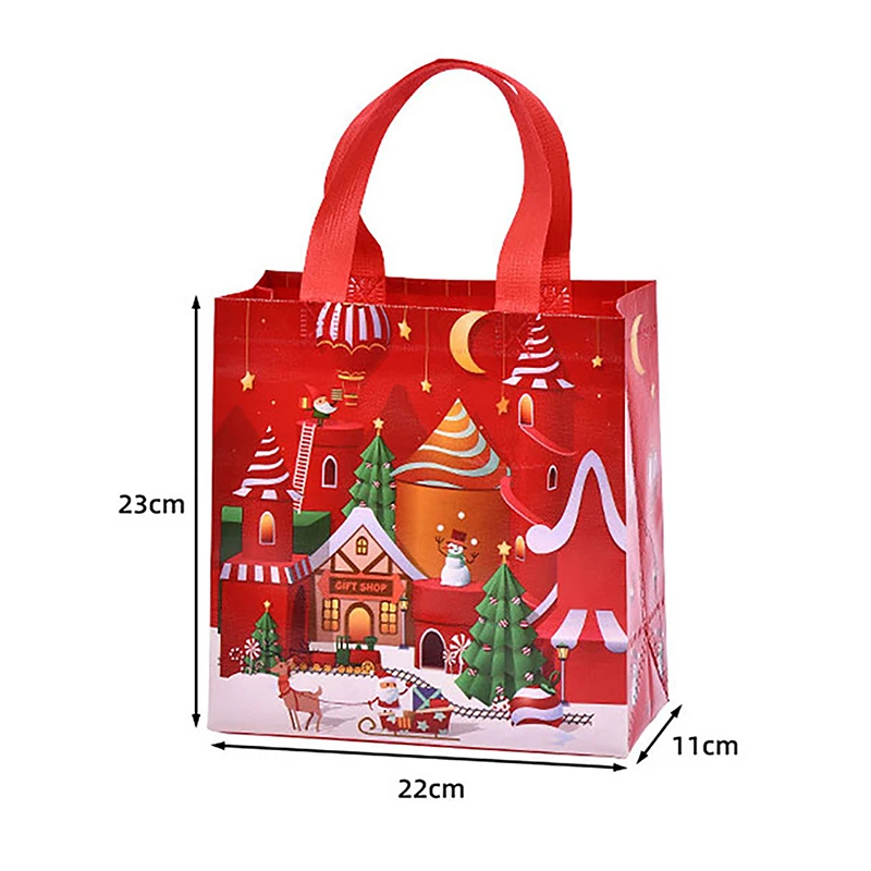 Рождественские сумки-тоут из нетканого материала подарочная упаковка для конфет