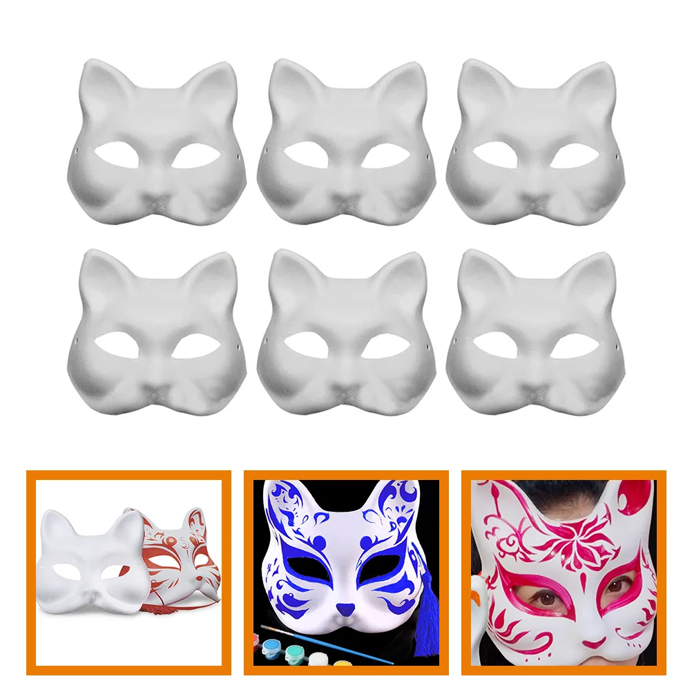 

Аксессуары для детской фотосъемки DIY лицевая маска в виде кошки, реквизит для выступления на сцене, белая маскарадная детская одежда
