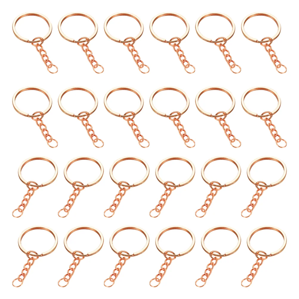 

100Pcs DIY Key Chain Key Rings Flat Circular Key Rings DIY Circle Rings