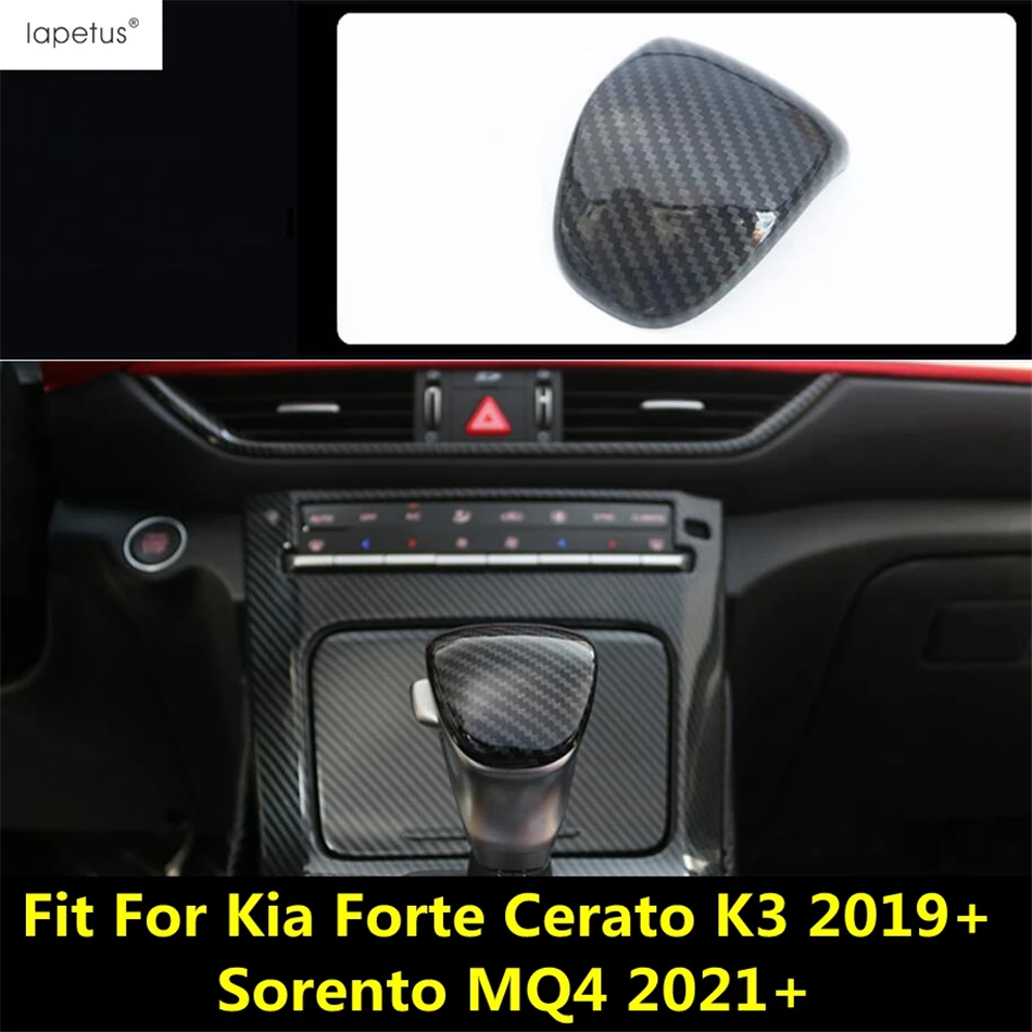 

Carbon Fiber Shift Gear Handle Head Knob Decor Cover Trim For Kia Forte Cerato K3 2019 -2022 / Sorento MQ4 2021 2022 Accessories