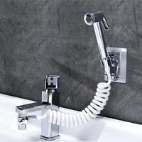 ABS Bathroom Faucet Sprayer Sprinkler Base Hose Valve Set For Hand Basin Sink Hread Spray Taps Aerator Shower Head Holder