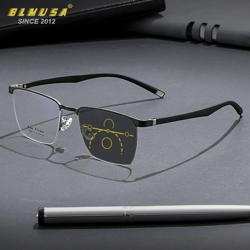 Новые полуочки BLMUSA в деловом стиле прогрессивные очки для чтения с защитой от