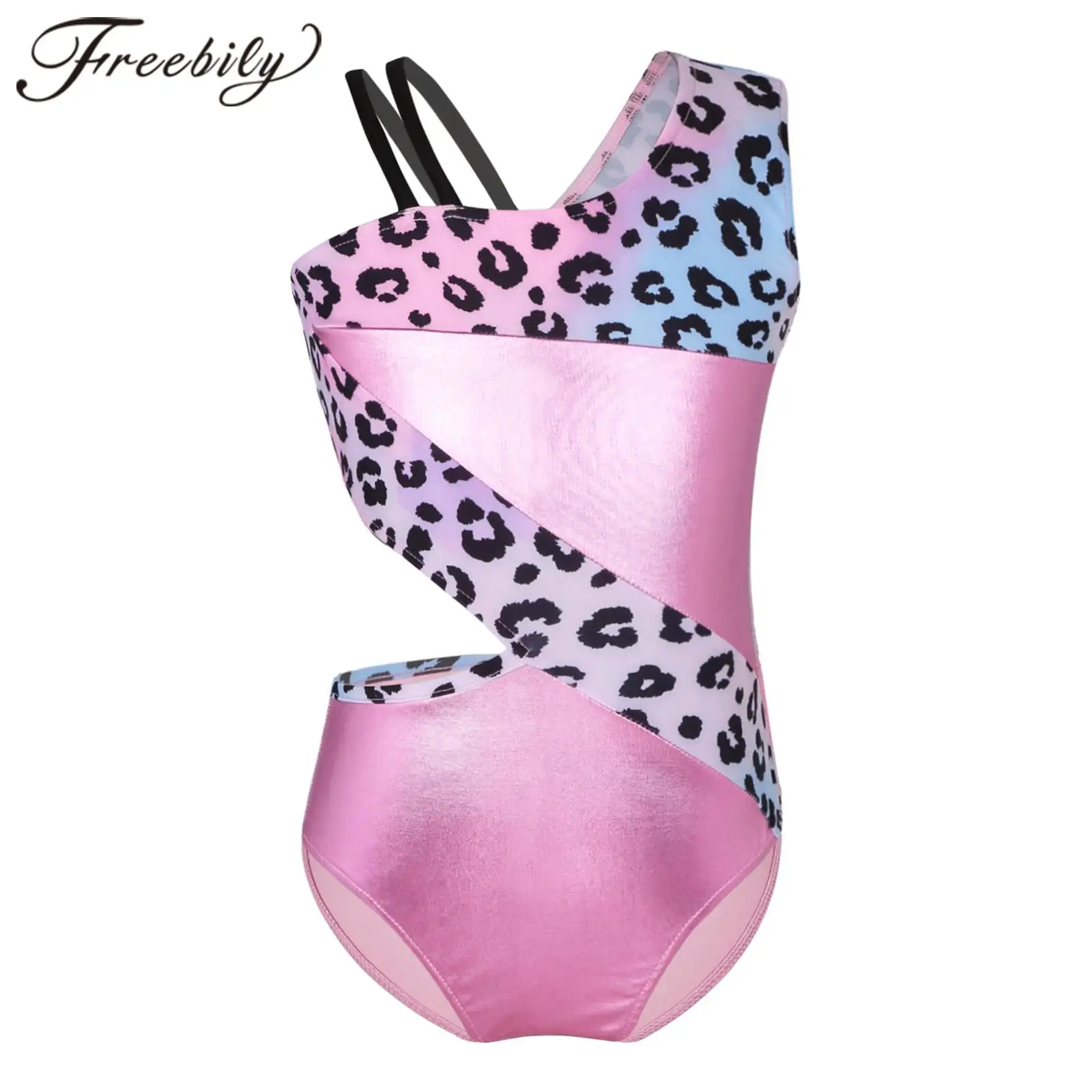 

Kids Girls Printed Ballet Tutu Gymnastics Leotard Children Sleeveless Gymnastics Bodysuit for Girls Skating Dance Jumpsuit