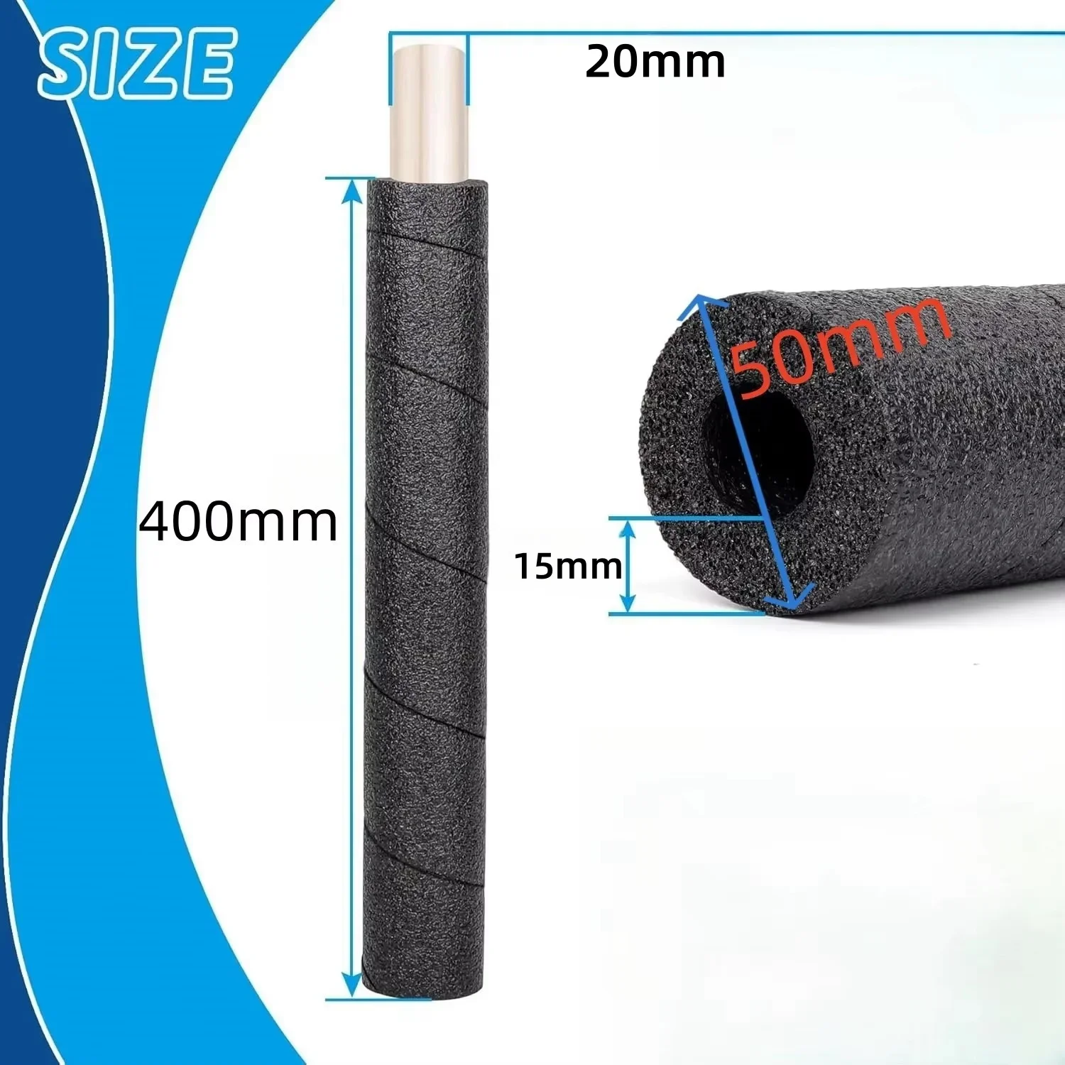 

1/2/6 шт. изоляционная трубка из пеноматериала - чехлы для труб из пенопласта - изоляционная пленка из мягкой пены, спиральная защита для подвала, столба