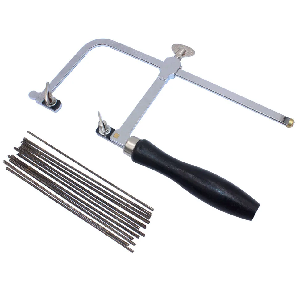 

Jeweler Saw Frame Kit Metal Curved Adjustable Pull Handmade Jewel Saw DIY Jewelry Making Tool Set