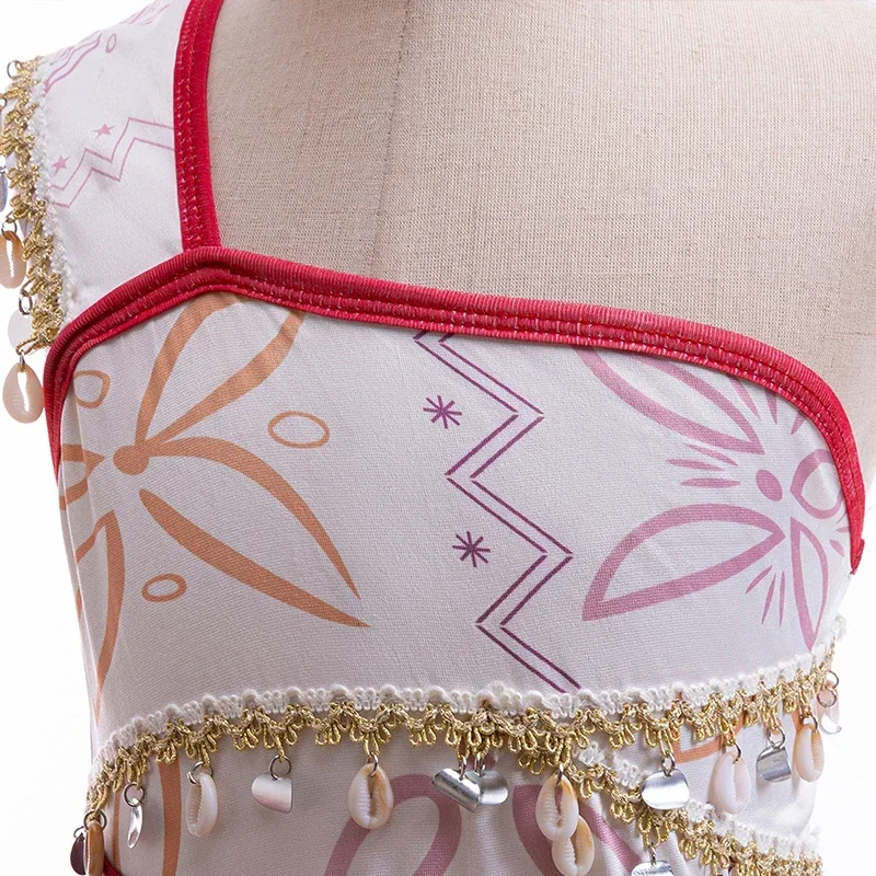 Movie Girls Moana 2 Vaiana Princess Dress Kids Cosplay Costume Children Birthday Carnival Party Outfit Stage Performance Clothes