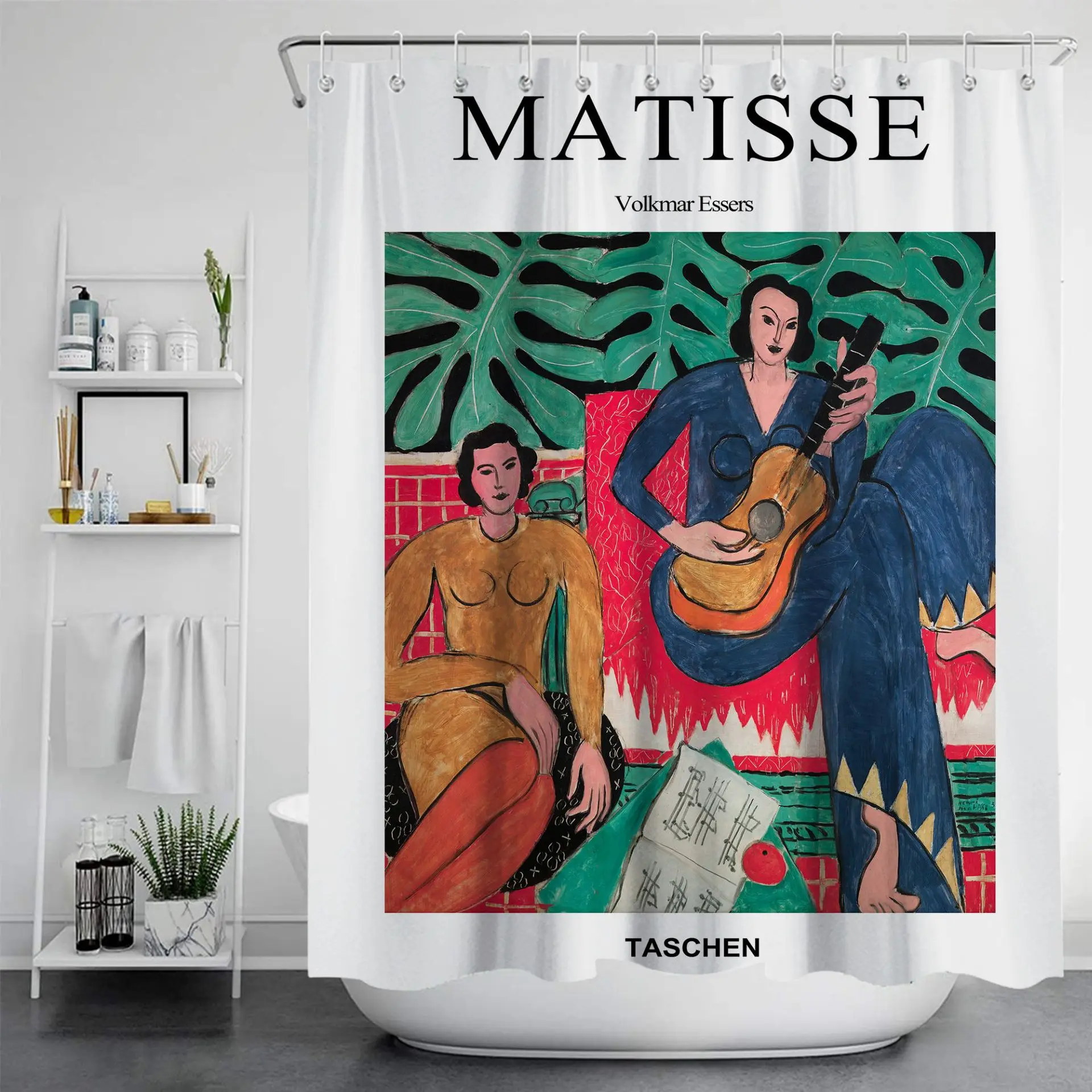 

Штора для душа Morden Matisse, водонепроницаемая тканевая однотонная занавеска для ванны, большая широкая Крышка для купания, 12 крючков