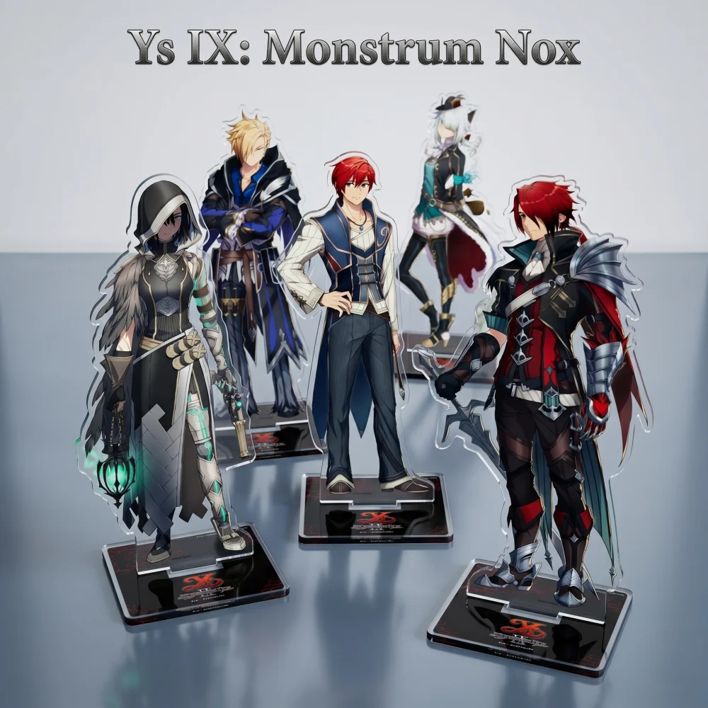 Фото Игровая коллекция Ys IX: Monstrum Nox Adol Christin White Cat, акриловая подставка-брелок 15 см, аниме-фигурки для косплея №1