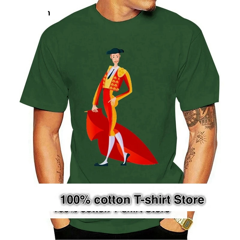 

Matador With Red Cape Men'S Tee -Image By Full-Figured Tee Shirt