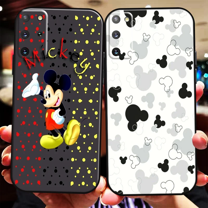 

Cute Mickey Minnie Mouse For Samsung Galaxy S21 S20 Plus Ultra FE 5G Phone Case Liquid Silicon TPU Funda Coque Back