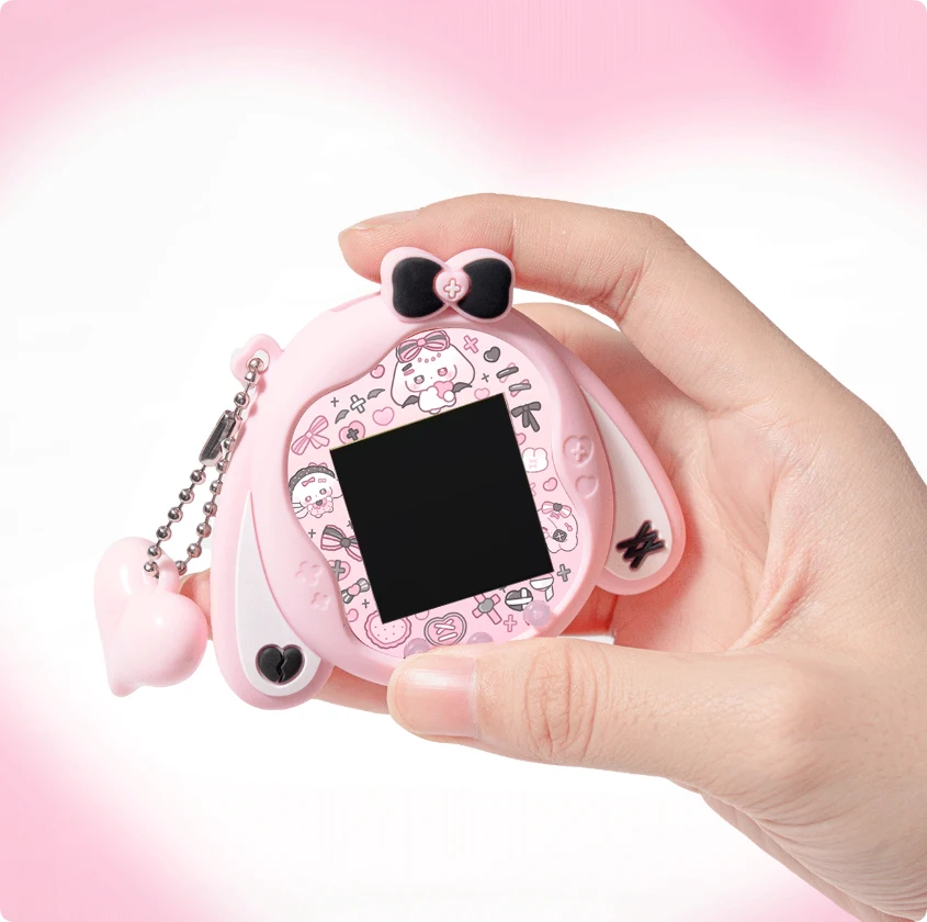 Фото Милый силиконовый чехол-накладка с ушками кролика и цепочкой для Tamagotchi Uni, защитный чехол-аксессуар №5
