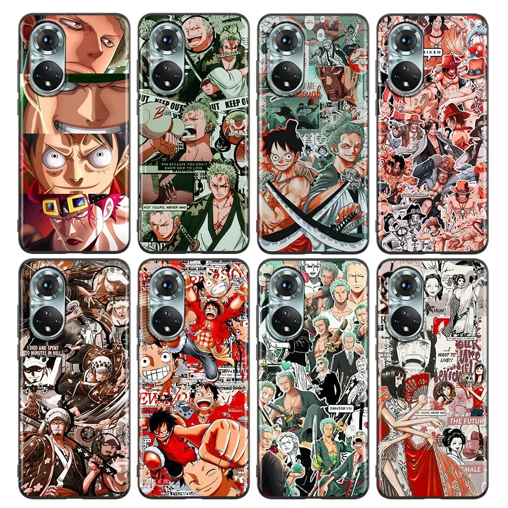 

One Piece Luffy Anime For Honor 50 Case Huawei Honor 50 60 30i 20 20i 10 9c 9X 8X Pro Lite Nova 8i 9 Y60 Soft Cover Coque