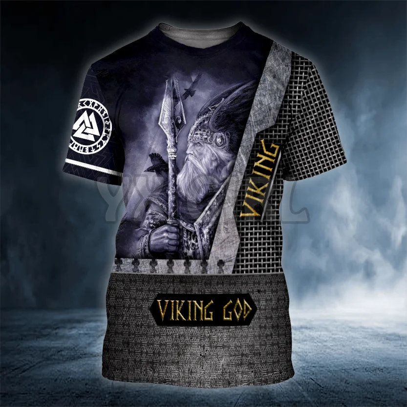 

2022 Summer Odin The Allfather King Viking Custom You Name 3D All Over Printed T Shirts Tee Tops shirts Unisex Tshirt Halloween