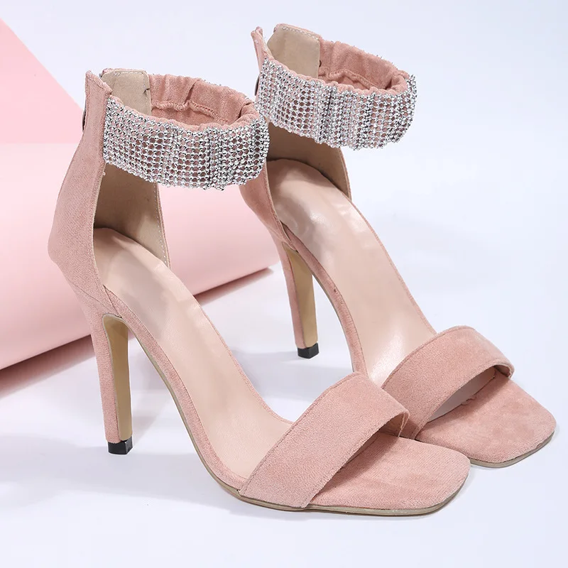 

2022 Women High Heels Zippers Stripper Sandals Ladies Wedding Party Shoe Female Fetish Strappy Shoes Summer Classic Sexy Pumps