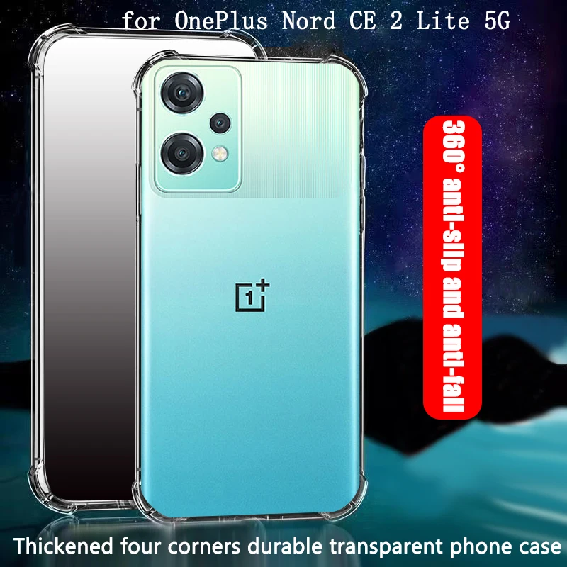 Прозрачный противоударный чехол для OnePlus Nord CE 2 Lite, силиконовая задняя крышка