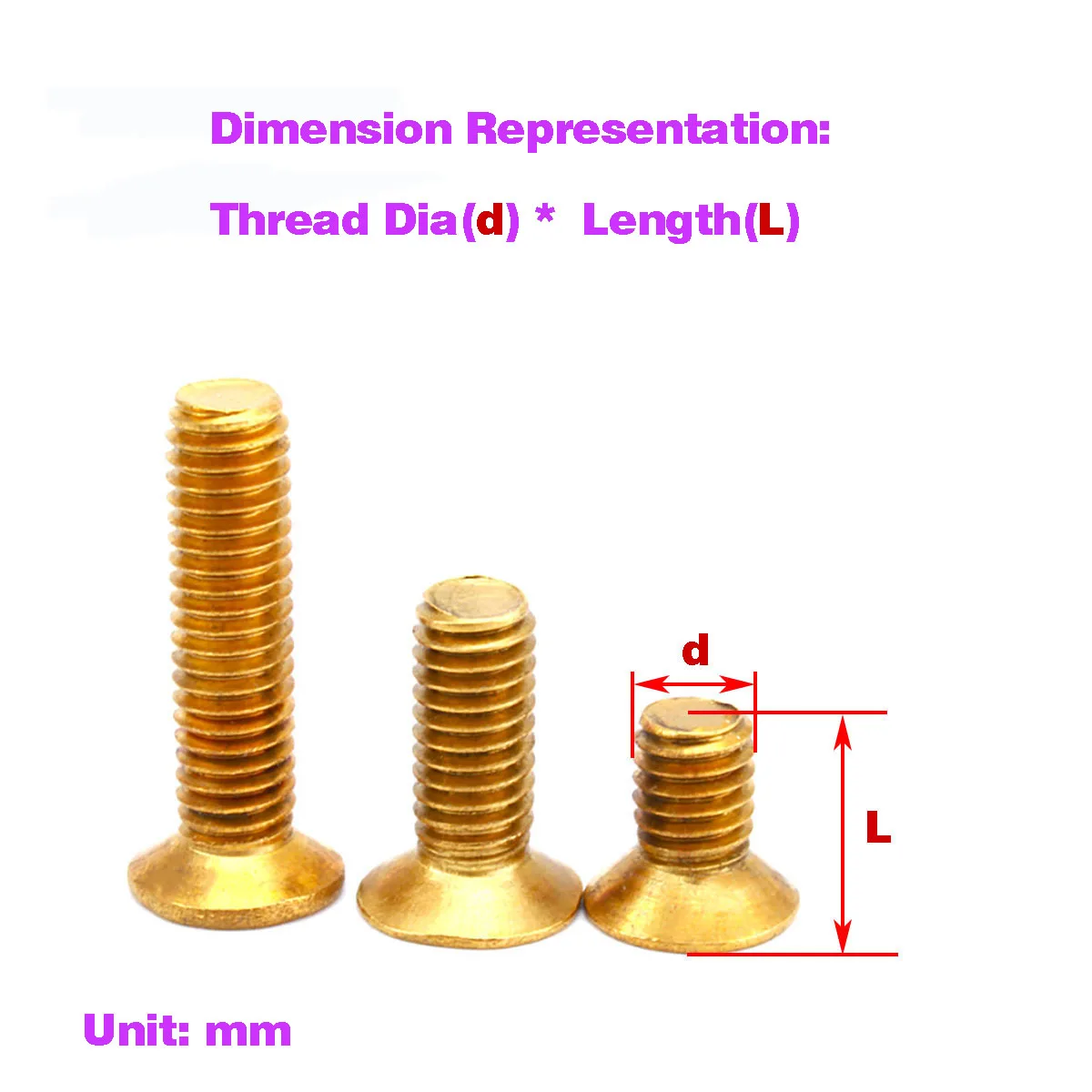 

All Copper Flat Head Cross Countersunk Mechanical Small Screw M2M2.5M3M4M5M6