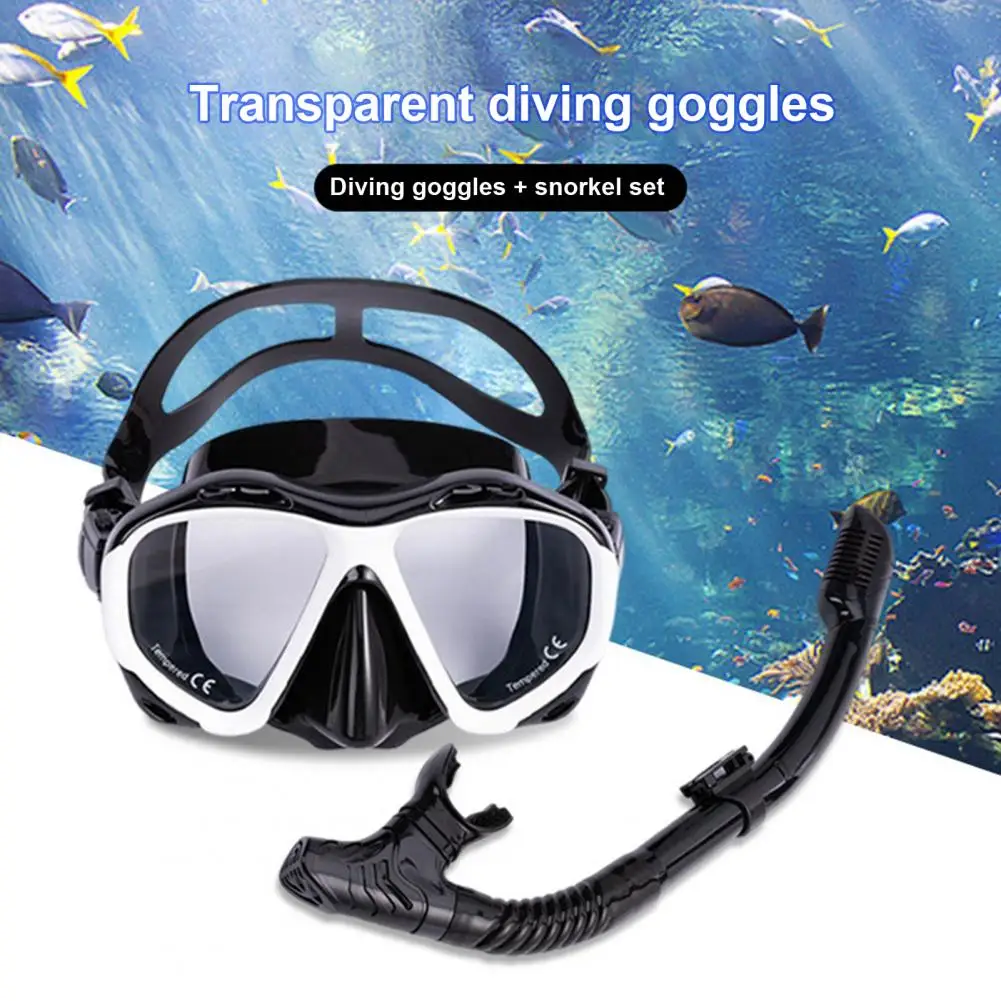 

Professional Silicone Scuba Diving Mask and Snorkels Anti-Fog Goggles Glasses Diving Swimming Easy Breath Tube Set Snorkeling