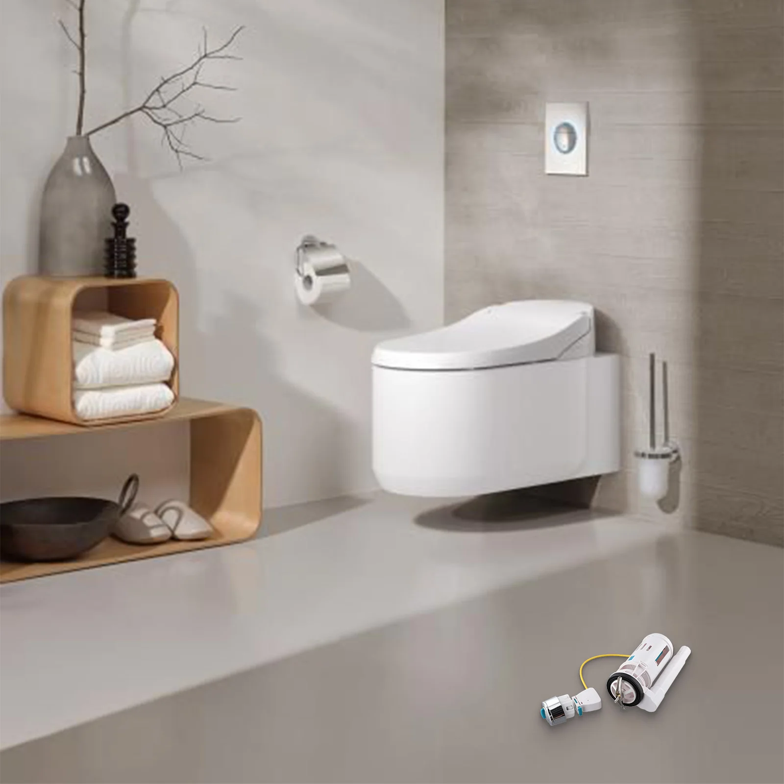 Простая установка Ремонт туалета в ванной комнате Бачок для унитаза Детали смыва