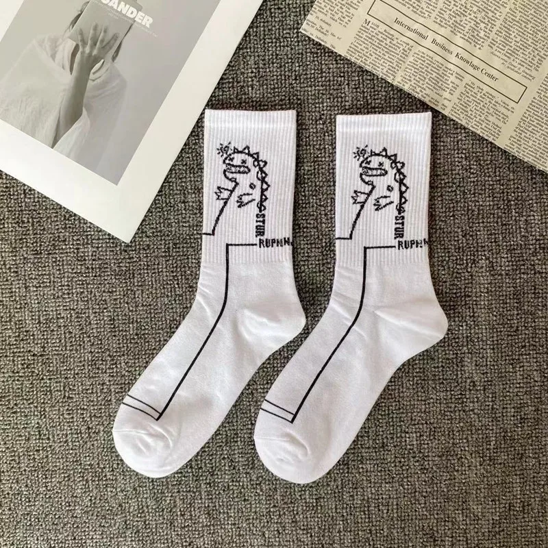 

Korean Style Fashion Harajuku Street Hip Hop Socks Unisex Funny Men Socks Happy Skateboard Flame Women Socks Couples Cotton Soxs