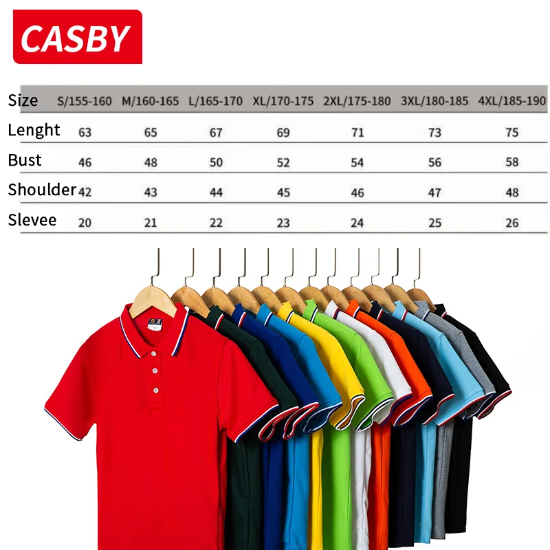 Летняя мужская рубашка-поло из 100% хлопка недорогая Повседневная с коротким