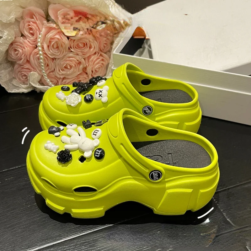 Women's Sandals Summer Fashion EVA Soft Bottom Slippers Outdoor Garden Shoes Hollow Breathable Female Shoes High Quality Sandals