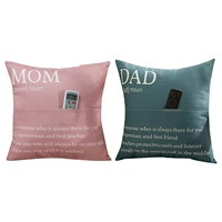 2 pack throw pillow case covers for mother and father 18x18in decorative cushion cover for bedroom sofa living room bed chair