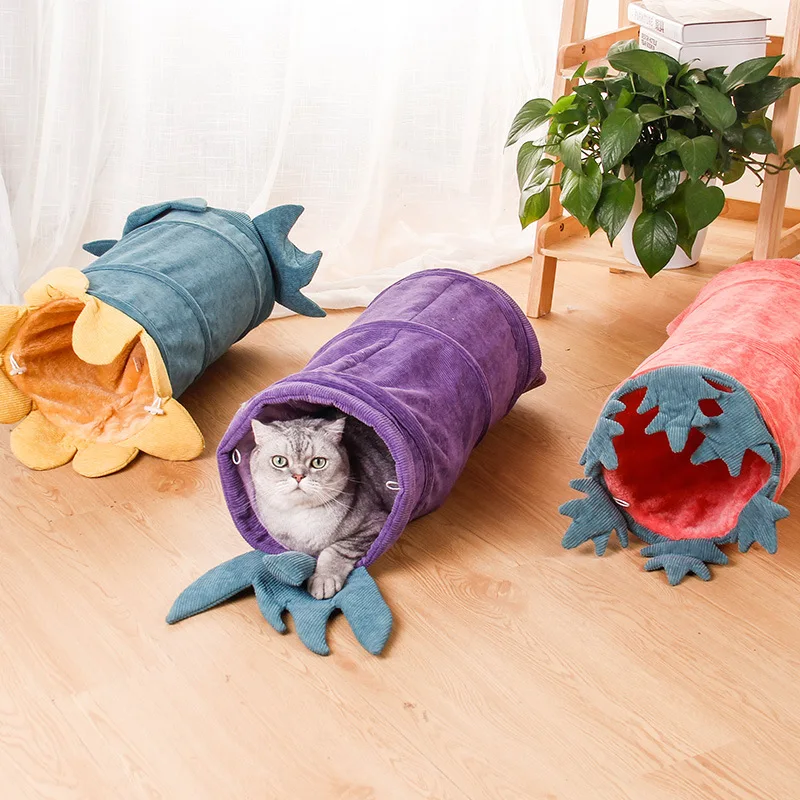 

Foldable Pet Puzzle Tunnel Toy, Thickened Cat Cotton Channel, Vegetable Modeling, Rabbit Avoidance, Pet Supplies