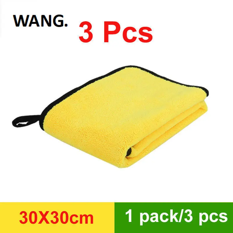 

3 Pcs Extra Soft Car Wash Microfiber Towel Car Cleaning Drying Cloth Car Care Cloth Detailing Car WashTowel Never Scrat