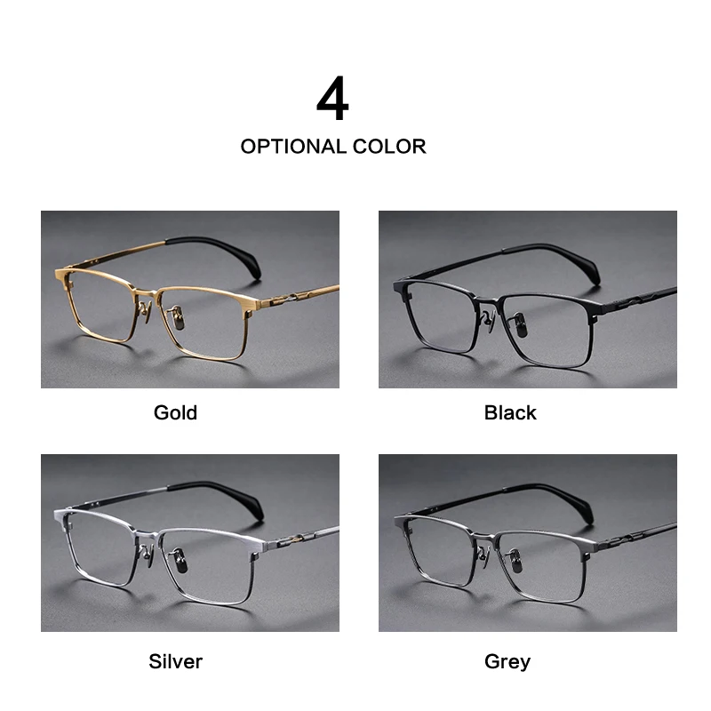 Оправа для очков пилота из чистого титана мужчин и женщин люксовый бренд в ретро