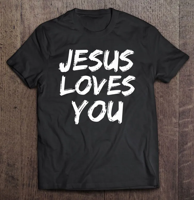 

Мужская футболка с принтом Иисуса любит тебя, футболка премиум-класса с рисунком Кристиана, футболка большого размера, Мужская футболка, Му...