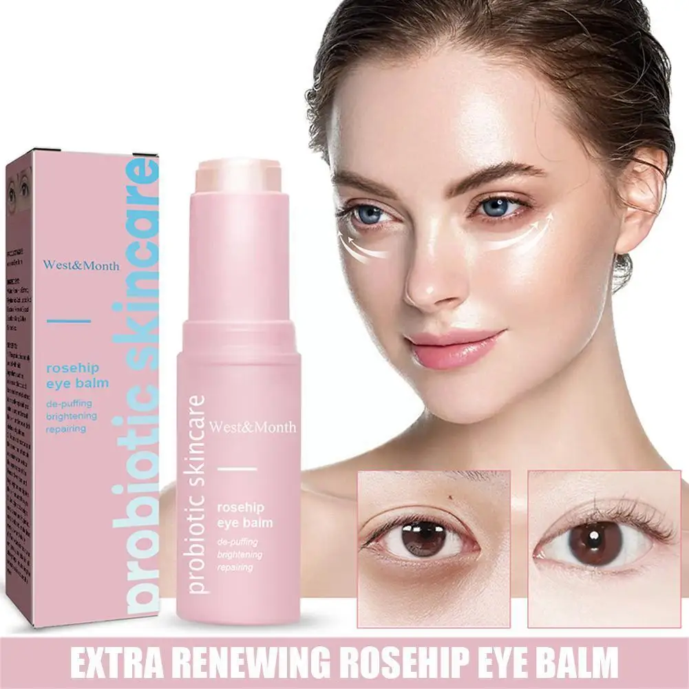 

Women Renewing Rosehip Eye Balm For Face Lifting Moisturizing Balm Stick Anti-Wrinkle Anti-Puffiness Remove Dark