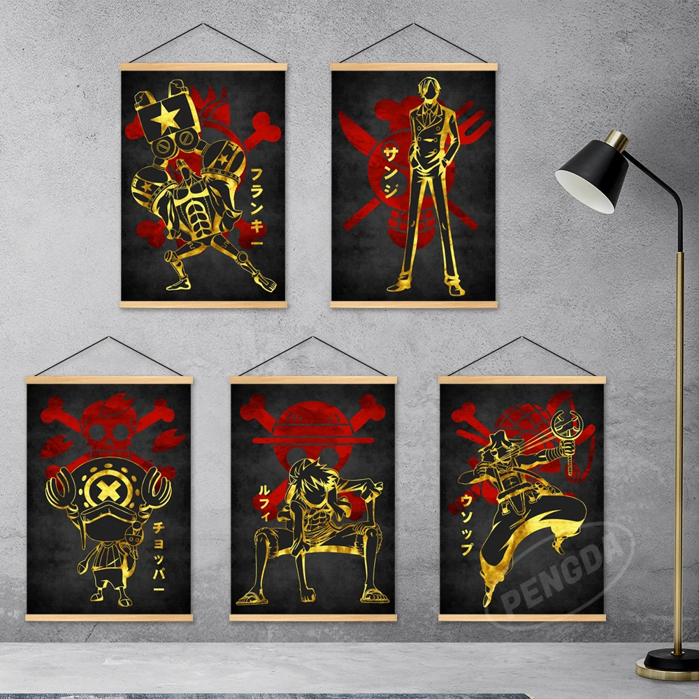 Домашний декор аниме деревянный подвесной холст цельные картины Vinsmoke Sanji
