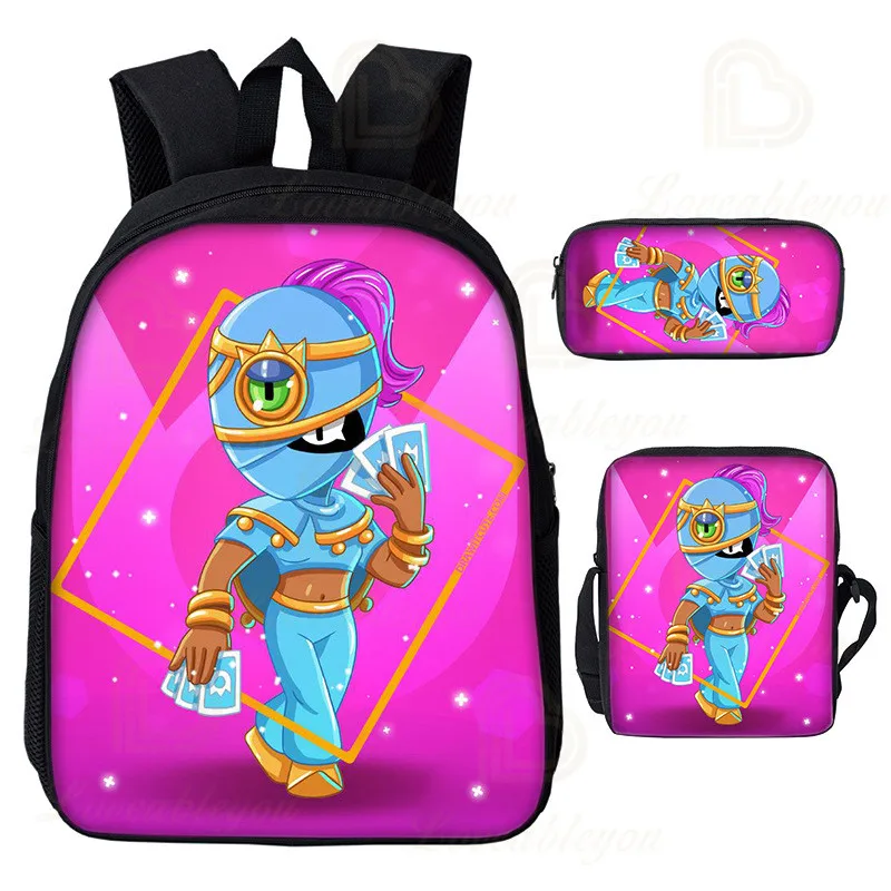 

Penny and Star,Child Bags Backpack Game 3d Schoolbag Boys Girls Pencil Bag Kids Student Shark Leon Student School Bag
