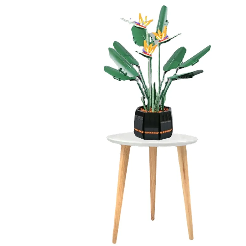 

In stock Creative heaven bird plant 10289 Building Blocks Plant potted Strelitzia potted Building Blocks 10280 Decorative Gift
