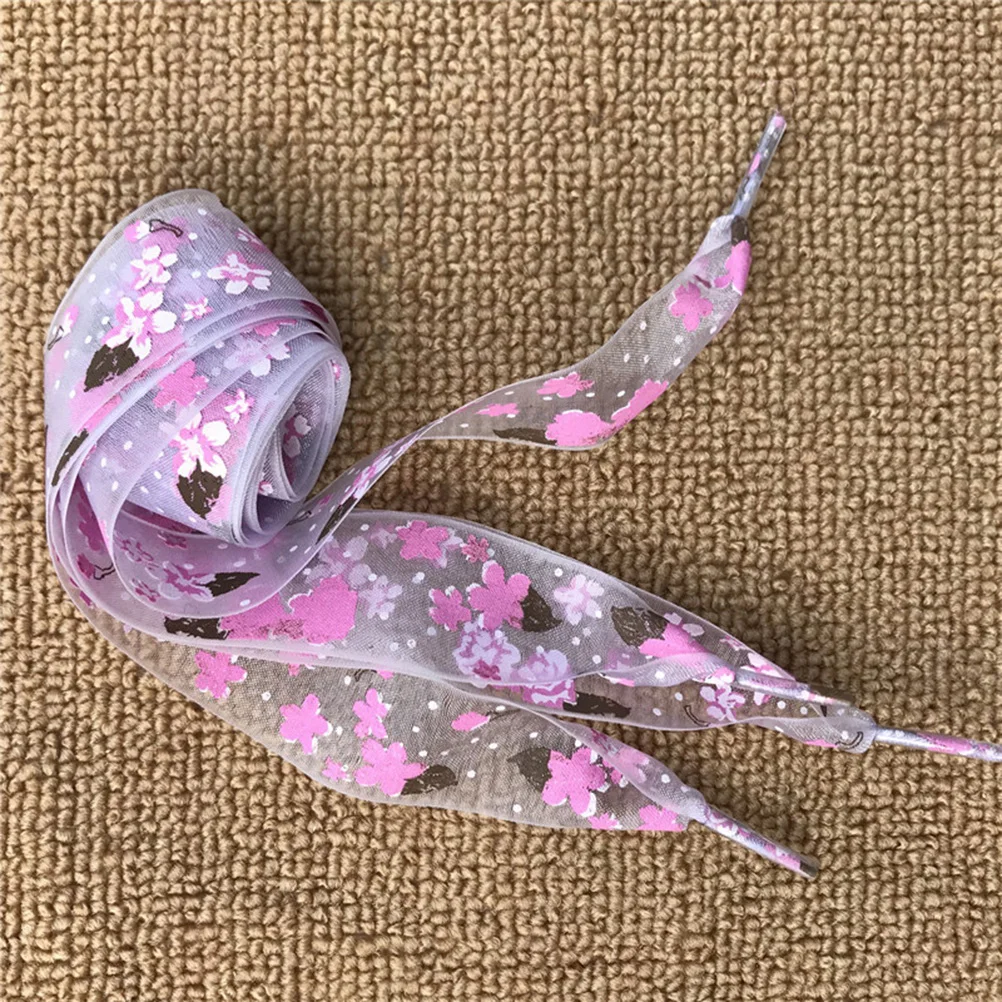 4 Pairs Wide Shoelace Rainbow Shoelaces Sneakers Casual Sports Elastic Colored Flat Athletic