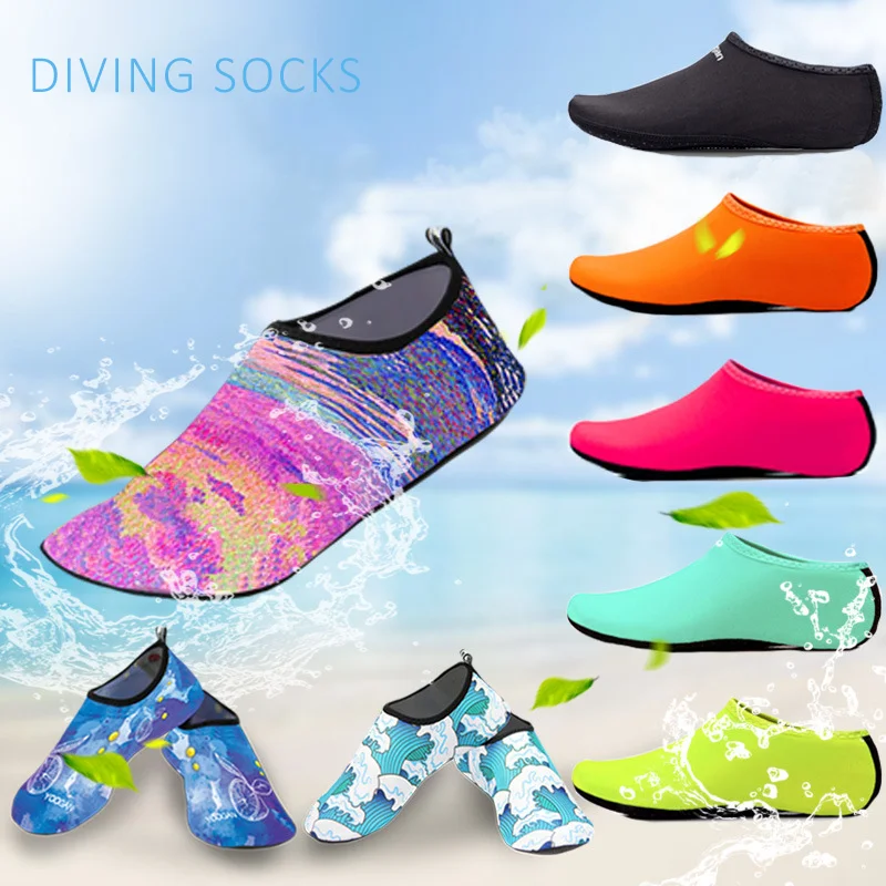 

Носки унисекс для плавания и дайвинга, летние однотонные мягкие и удобные, противоскользящие, для водных видов спорта, йоги, кемпинга, серфи...