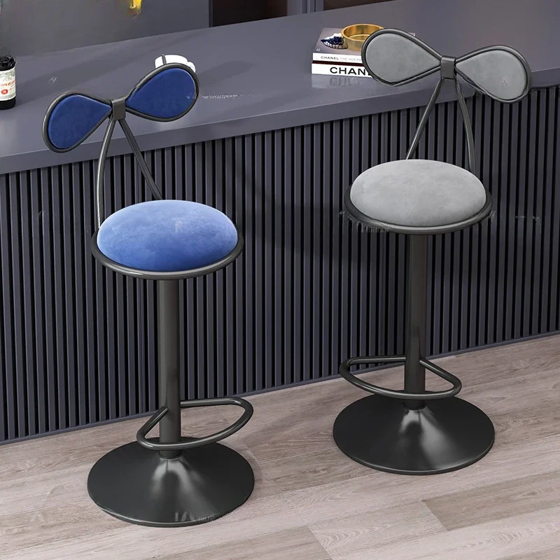 Барный стул с подголовником салонный в скандинавском стиле современные табуреты