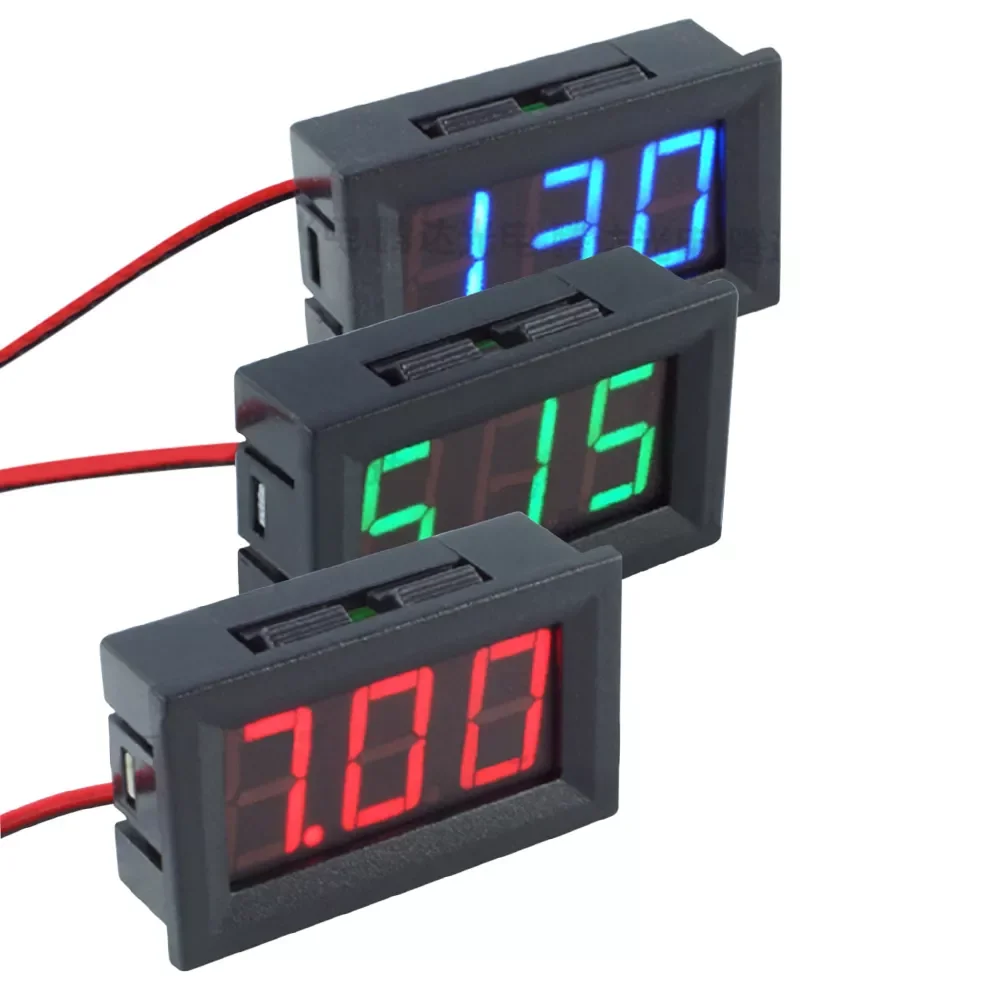 

LED Display DC 4.5-30V Two-wire Digital Voltmeter Multifunctional Practical Amp Volt Voltage Current Meter Tester