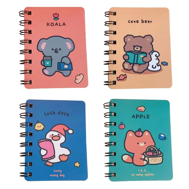

4x3 Inch Cartoon Mini Notepad Cute Animal Pocket Spiral Notebook Blank Paper Memo Pad for Preschool Kindergarten Kids