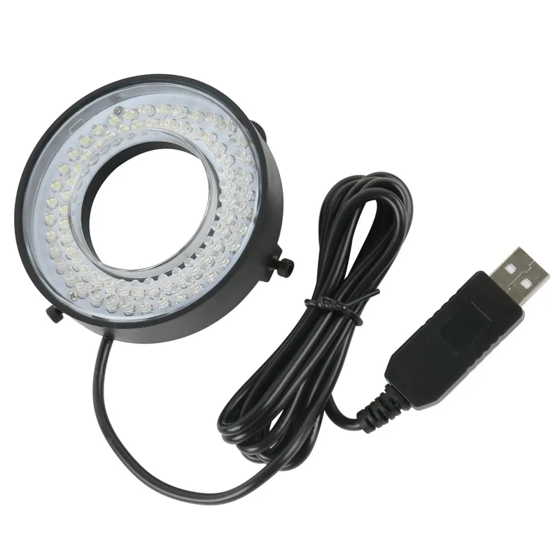 

Adjustable USB 72 144 LED Ring Light Microscope Camera Illumination Lamp Working Diameter 64mm For Industrial C mount Zoom Lens
