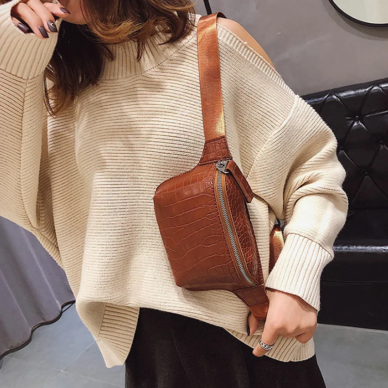 Повседневная поясная сумка для женщин забавная кожаная сумочка из кожи