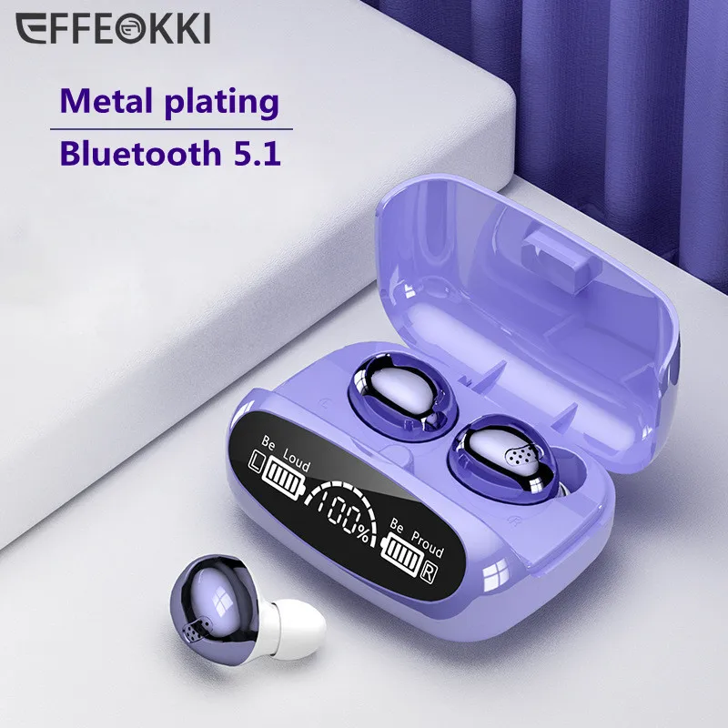 

New Wireless Headphones TWS Bluetooth V5.1 Earphones Women Stereo Sport Touch Headset Earbuds with Microphone Power Bank 2000mAh