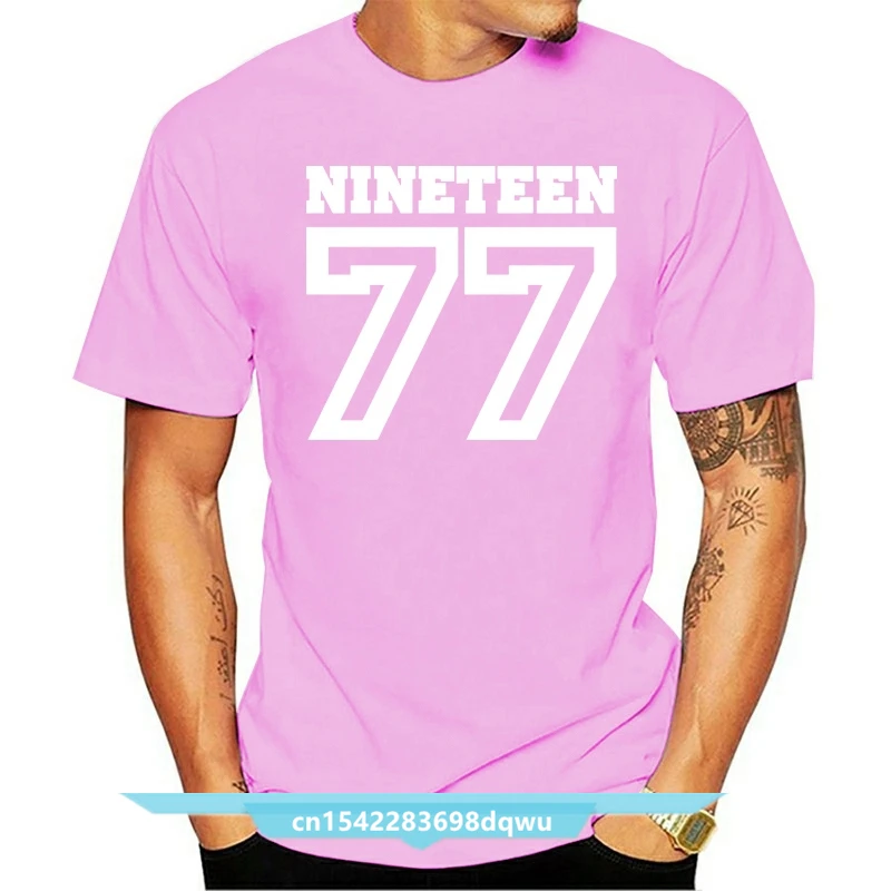

Men's 1977 T Shirt Character Short Sleeve O-Neck Letters Anti-Wrinkle Humor Summer Style Pattern Shirt