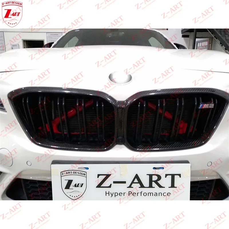 Z-ART F87 сухое углеродное волокно передняя решетка радиатора для BMW M2 PREG передний